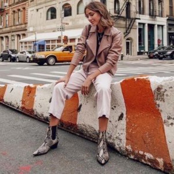 PAIGE Willa Western Bootie in Lizard Gray - Picture 2 of 7